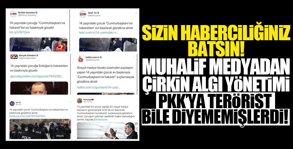 Muhalif medyadan çirkin oyun!