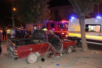 Karaman'da Dur İhtarına Uymayan Araç Kaza Yaptı Açıklaması 1'İ Ağır 2 Yaralı