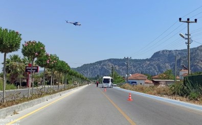 Muğla Jandarmasından Helikopterle Bayram Trafiği Denetimi