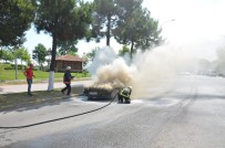 Ordu'da Otomobil Yangını