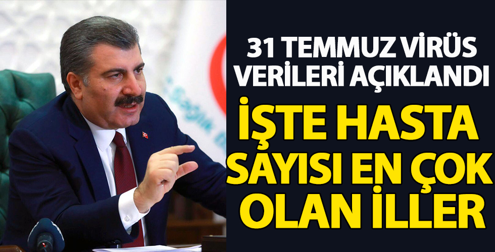 31 Temmuz koronavirüs rakamları açıklandı