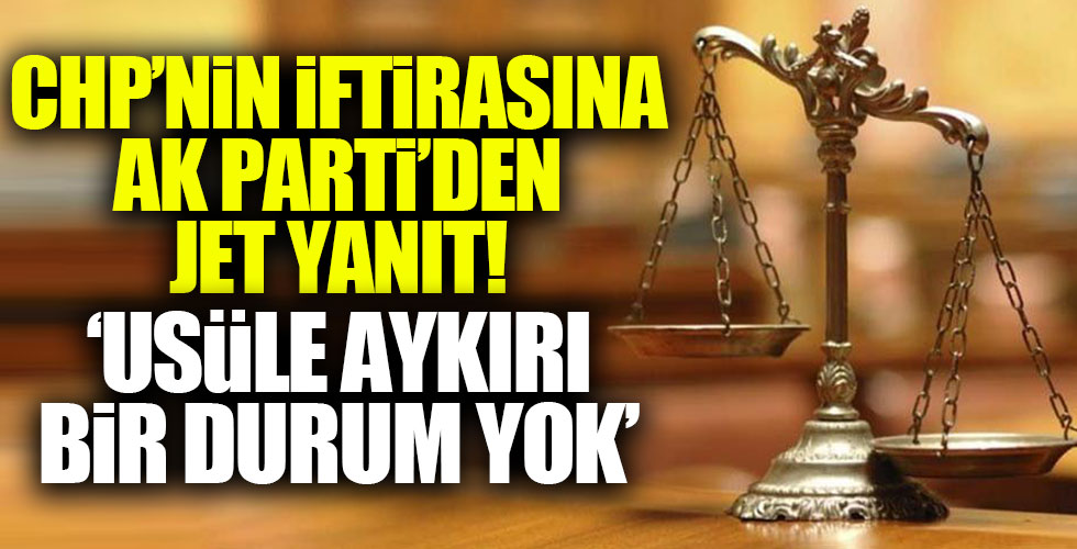 CHP'nin 'Çoklu Baro' iftirasına jet yalanlama!