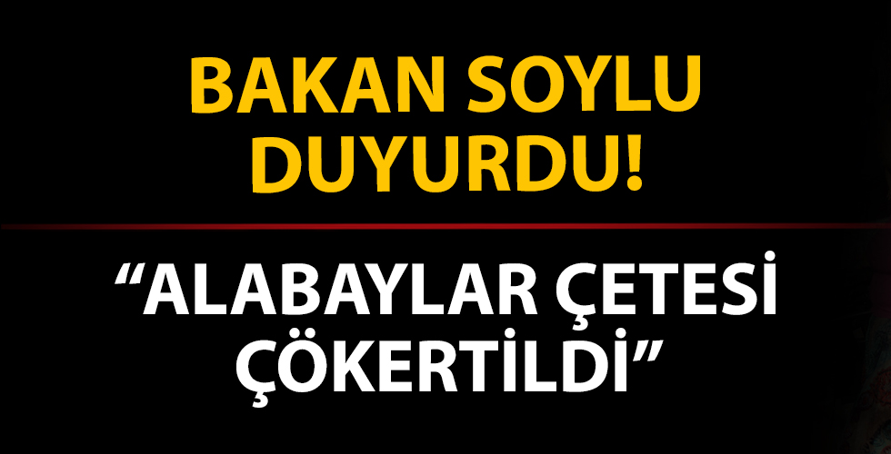 Bakan Soylu duyurdu! Alabaylar Çetesi çökertildi