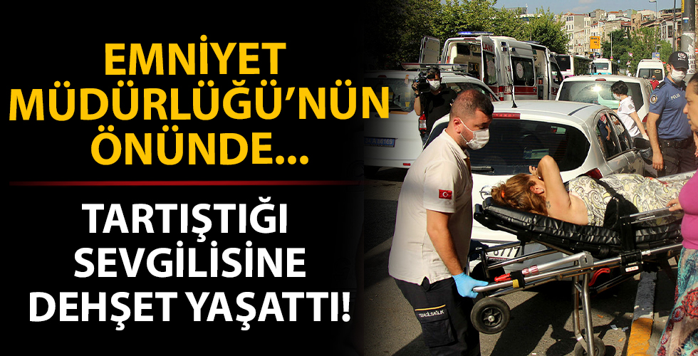 Emniyet Müdürlüğü önünde kadını silahla yaraladı