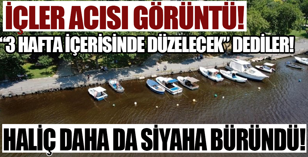 İstanbul'da içler acısı görüntü: Haliç, daha da siyaha büründü
