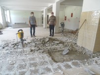 Hisarcık'ta Okul Binasında Depreme Karşı Güçlendirme Çalışması