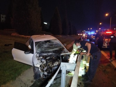 Basın Ekspres'te Otomobil Takla Attı Açıklaması 2 Yaralı