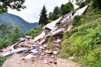 Trabzon'da Heyelan Nedeniyle Kapanan Mahalle Yolları Ulaşıma Açıldı
