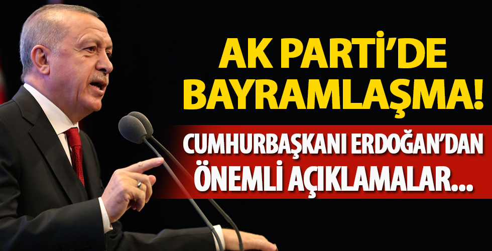 AK Parti'de bayramlaşma! Cumhurbaşkanı Erdoğan'dan önemli açıklamalar