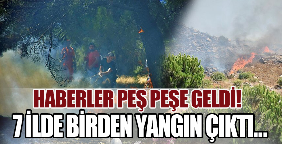 Haberler peş peşe geldi! 7 ilde yangın çıktı! Müdahale sürüyor...