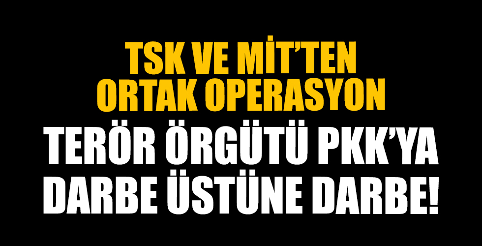 TSK ve MİT'ten ortak operasyon! Terör örgütüne darbe üstüne darbe