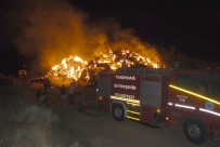 Tekirdağ'da Kundaklama İddiası Açıklaması 6 Bin Balya Saman Alev Alev Yandı