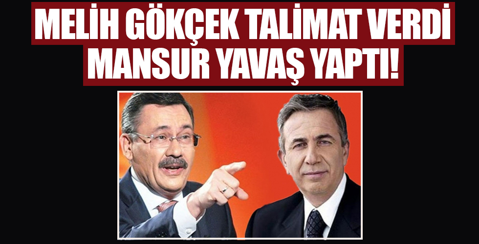 Melih Gökçek talimatı verdi, Mansur Yavaş yaptı