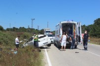 Tekirdağ'da Otomobil Takla Attı Açıklaması 4 Yaralı Haberi