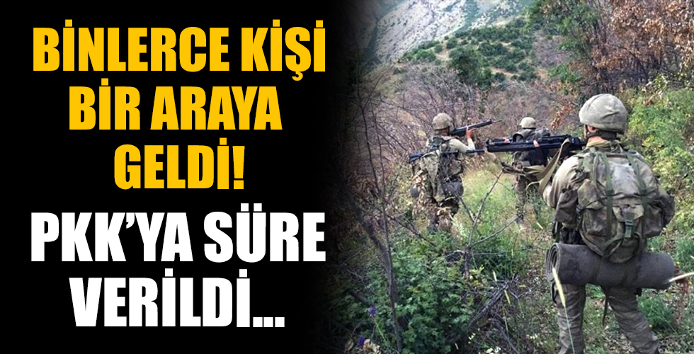 Binlerce kişi bir araya geldi! PKK’ya 1 ay süre verdiler