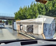 D650 Karayolunda Kimyasal Madde Taşıyan Tır Devrildi Açıklaması 1 Yaralı