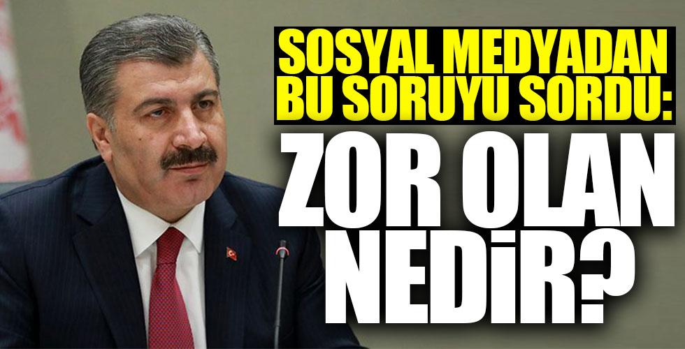 Bakan Koca'dan o soruyu sordu!