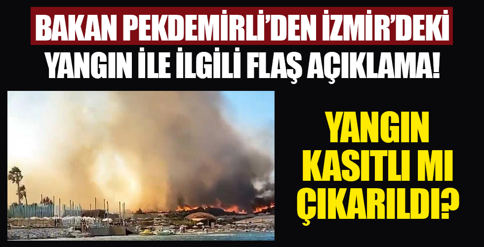 Bakan Pakdemirli'den İzmir'deki yangın ile ilgili flaş açıklamalar! Yangın kasıtlı mı çıkarıldı?