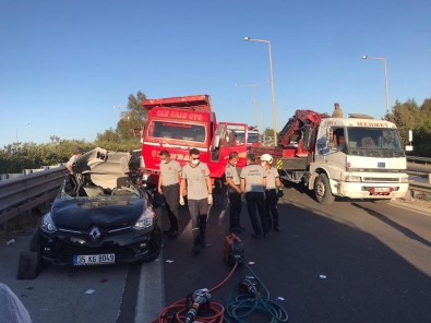 İzmir'de Feci Kaza Açıklaması 1 Ölü, 3 Yaralı