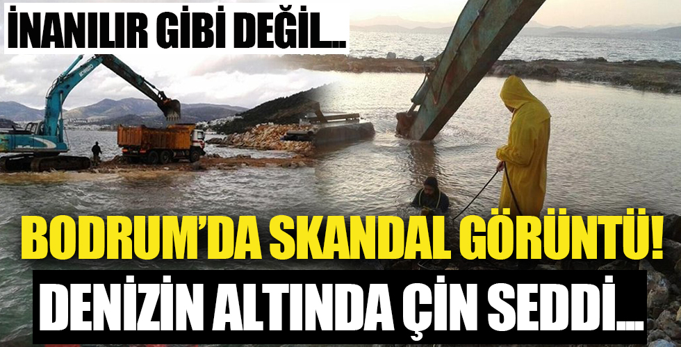 Bodrum'da skandal görüntüler! Dalgıçlar şaşkına döndü! Suyun altına Çin Seddi...