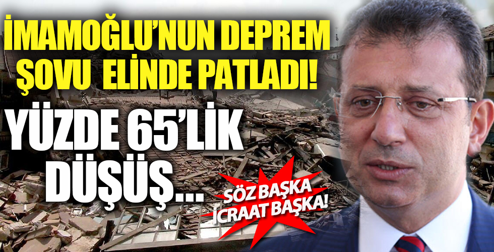 CHP'li İBB Başkanı Ekrem İmamoğlu'nun deprem şovu da elinde patladı!