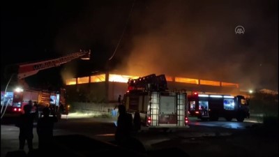 Manisa'da Ahşap Fabrikasında Yangın