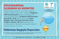 Süleymanpaşa'da Su Kesintisi