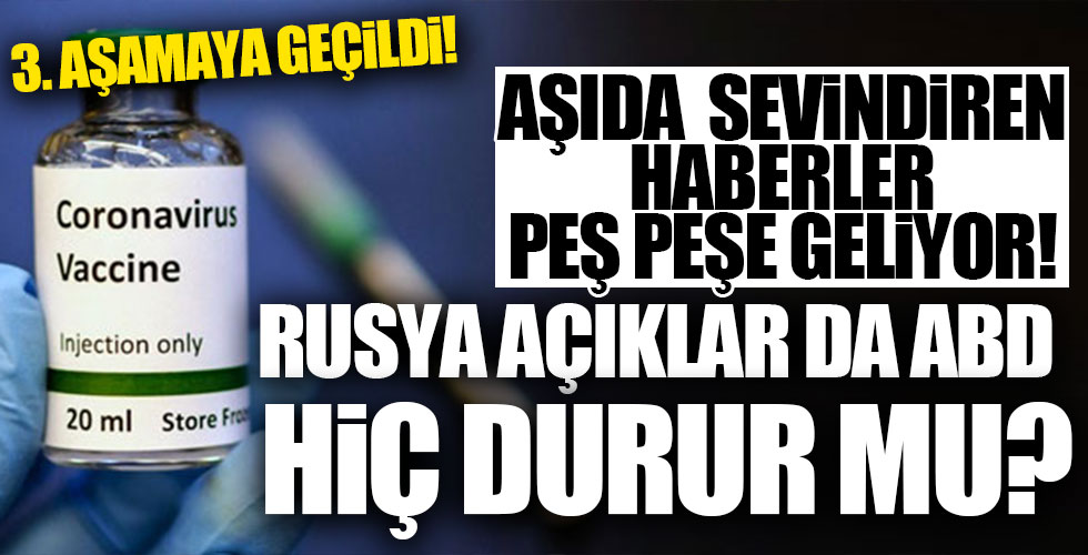 ABD'den aşı açıklaması!