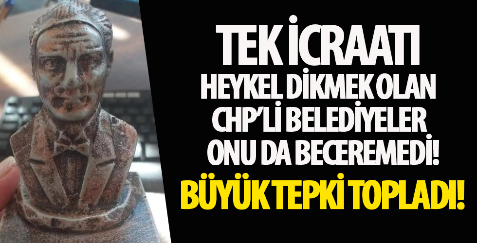 İzmir’de dağıtılan Atatürk'e benzemeyen Atatürk heykeli büyük tepki topladı