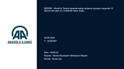 Mersin'de Tarlada Çıkan Yangın Nedeniyle 2 Traktör Zarar Gördü
