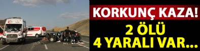 Korkunç kaza: 2 ölü, 4 yaralı