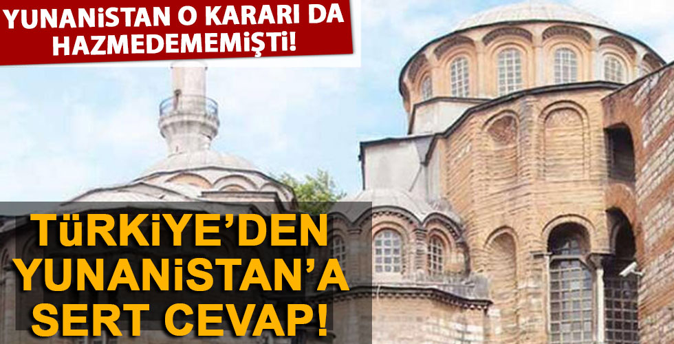 Yunanistan'a Kariye Camii cevabı!
