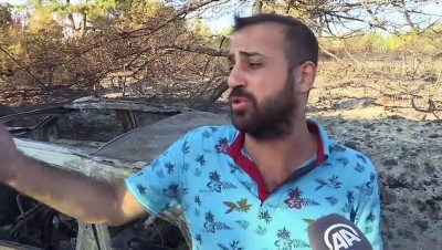 GÜNCELLEME 2 - Seferihisar'da Otluk Alanda Çıkan Yangında Yaklaşık 50 Araç Yandı