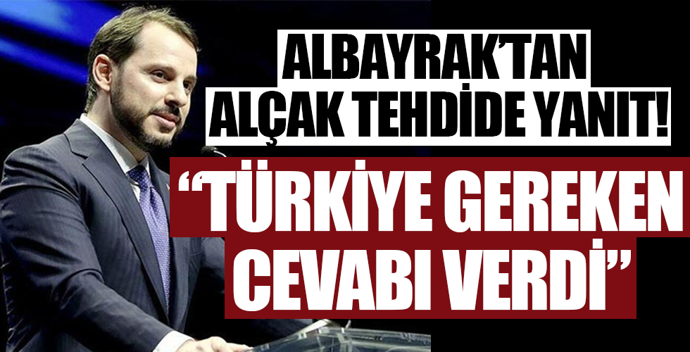 Hazine ve Maliye Bakanı Berat Albayrak: Türkiye tehdide gereken cevabı verdi