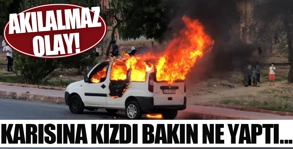 Akılalmaz olay! Karısına kızdı bakın ne yaptı...