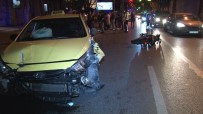 Beşiktaş'ta Ticari Taksi Ve Motosiklet Kafa Kafaya Çarpıştı Açıklaması1 Yaralı