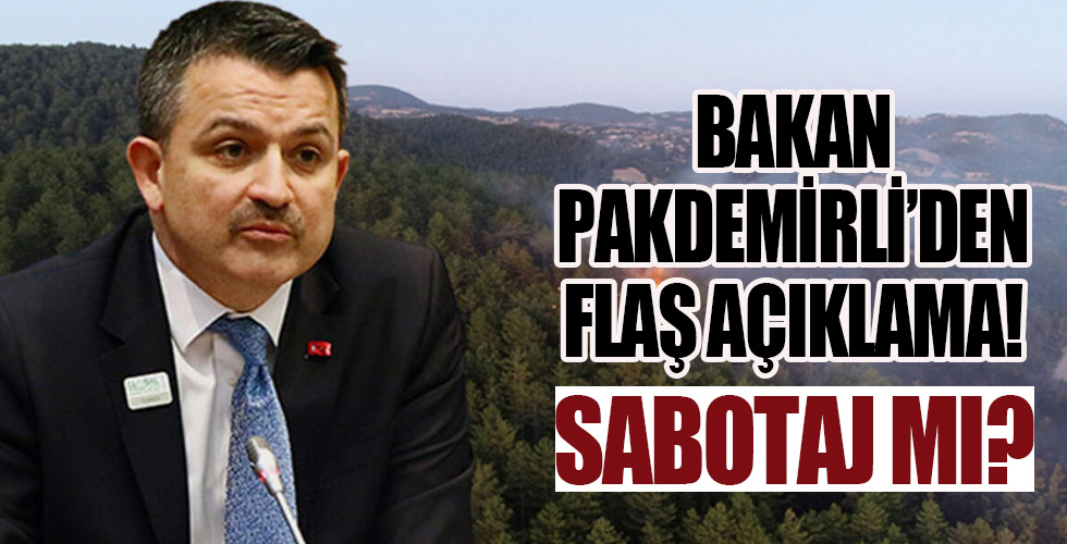 Bakan Bekir Pakdemirli’den flaş açıklama!