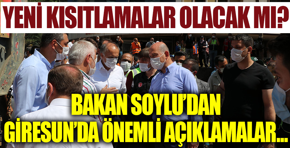 Bakan Soylu'dan Giresun'da önemli açıklamalar!