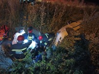 Konya'da Otomobil Şarampole Yuvarlandı Açıklaması 2 Yaralı Haberi
