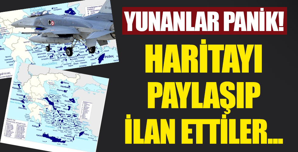 Yunanistan haritayı paylaşıp ilan etti!