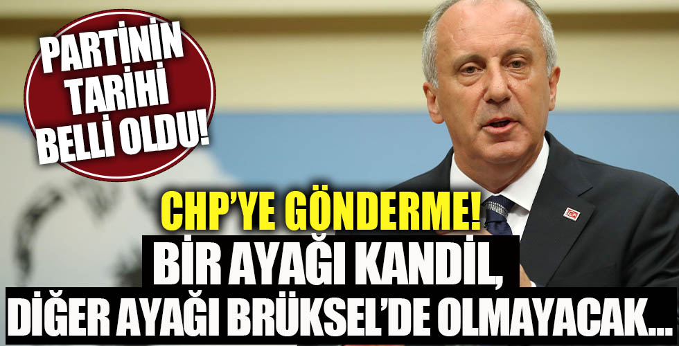 Muharrem İnce'nin partisini kuracağı tarih belli oldu!