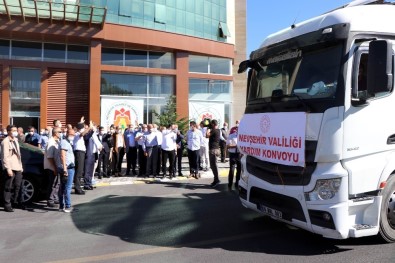 Nevşehir'den İdlib'e 25 Tır Bims Gönderildi