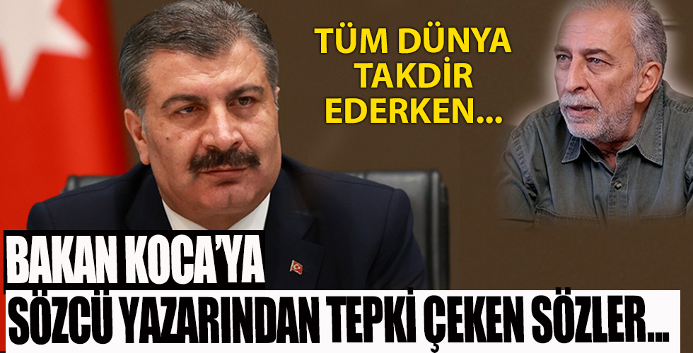 Tüm dünya takdir ederken Emin Çölaşan'dan Bakan Koca'ya tepki çeken sözler