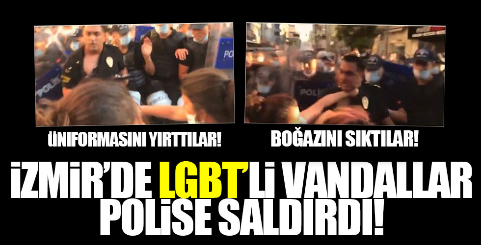 LGBT yandaşları polise saldırdı!