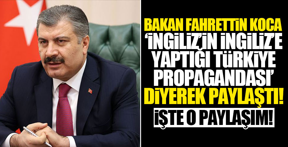 Sağlık Bakanı koca o haberi paylaştı!