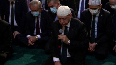 Cumhurbaşkanı Erdoğan Ayasofya Camii'nde
