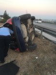 Otomobil Takla Attı, Sürücüsü Yaralandı