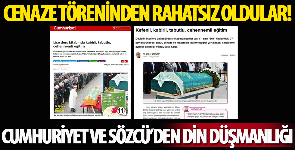 Cumhuriyet ve Sözcü'den din düşmanlığı!