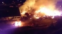 Erzurum'da Çıkan Yangının Alevleri Geceyi Aydınlattı Haberi