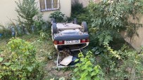 Sarıyer'de Feci Kaza Açıklaması Otomobil 10 Metreden Evin Bahçesine Uçtu Haberi